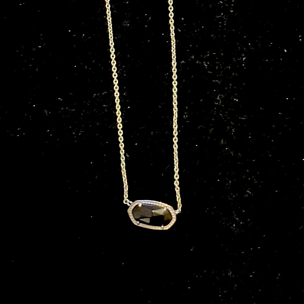 Kendra Scott small, black onyx necklace